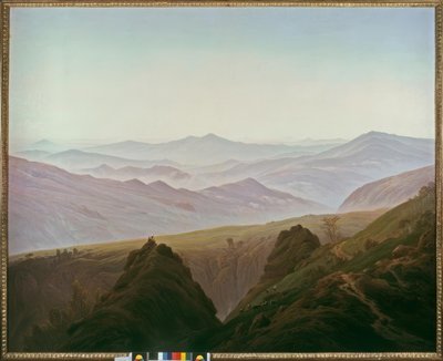 La mañana en la montaña de Caspar David Friedrich