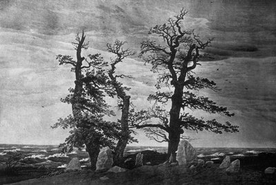 Dolmen junto al mar de Caspar David Friedrich