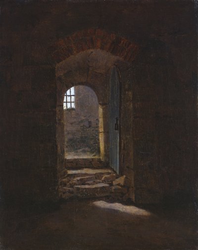 Entrada en Meissen, 1827 de Caspar David Friedrich