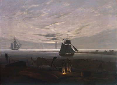 Atardecer en el Mar Báltico, 1831 de Caspar David Friedrich