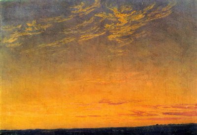 Tarde con nubes de Caspar David Friedrich de Caspar David Friedrich