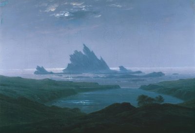 Acantilado en la playa de Caspar David Friedrich