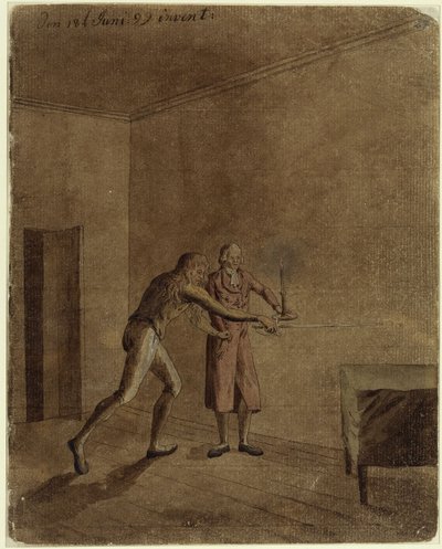 Franz y Daniel de «Los bandidos» de Schiller de Caspar David Friedrich