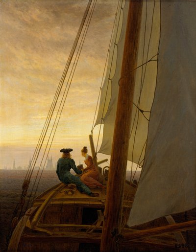 Alemán: Auf dem Segler On a Sailing Ship de Caspar David Friedrich