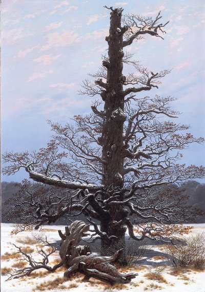 Alemán: Eichbaum im Schnee El roble en la nieve de Caspar David Friedrich