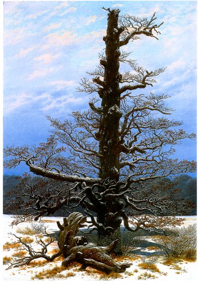 Alemán: Eichbaum im Schnee El roble en la nieve de Caspar David Friedrich