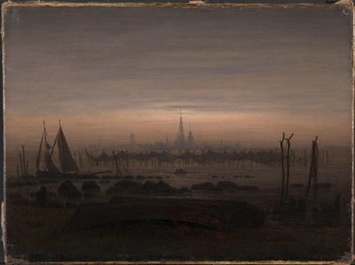 Alemán: Greifswald in moonlight Greifswald in moonlight de Caspar David Friedrich