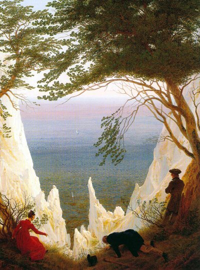 Alemán: Kreidefelsen auf Rügen Acantilados de tiza en Ruegen de Caspar David Friedrich