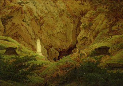 Tumbas de héroes antiguos, 1812 de Caspar David Friedrich