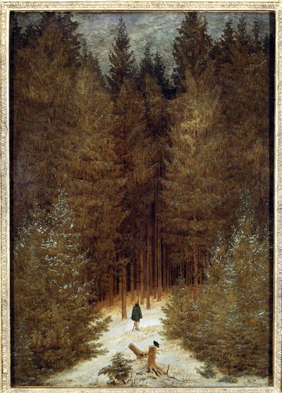 Cazador en el bosque de Caspar David Friedrich