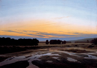 La gran reserva cerca de Dresde. Pintura de Caspar David Friedrich de Caspar David Friedrich
