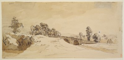 Paisaje con puente de Caspar David Friedrich