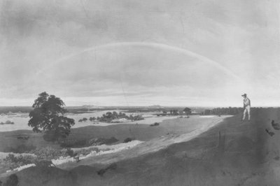 Paisaje con arco iris de Caspar David Friedrich