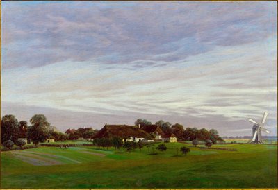 El país llano - Alrededores de Greifswald, Alemania de Caspar David Friedrich