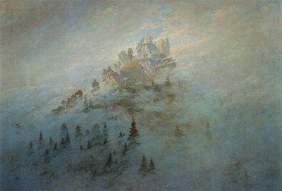 Niebla matutina en las montañas, 1808 de Caspar David Friedrich