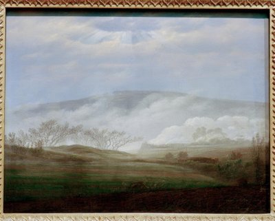 Niebla en el valle del Elba de Caspar David Friedrich