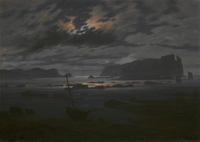 Mar del Norte a la luz de la luna, c. 1823 de Caspar David Friedrich