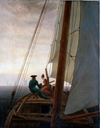 A bordo de un barco de vela, entre 1818 y 1820 de Caspar David Friedrich