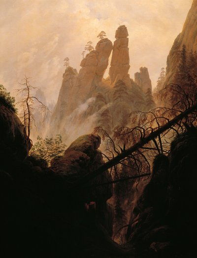 Rocky Ravine, de Caspar David Friedrich (1774-1840). de Caspar David Friedrich