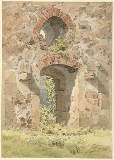 Ruina del Monasterio de la Santa Cruz, Meissen de Caspar David Friedrich