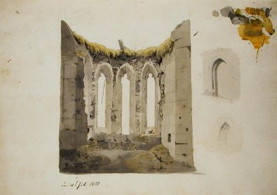 Ruinas de un Coro Gótico, 4 de julio de 1810 de Caspar David Friedrich