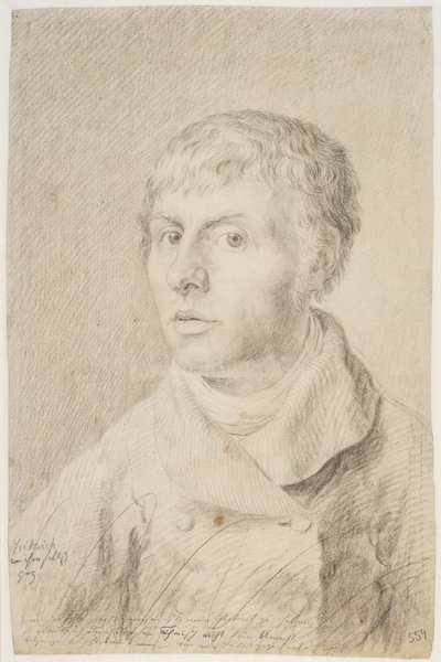 Autorretrato, 1800 de Caspar David Friedrich