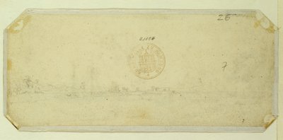 Boceto de un paisaje desde el reverso de una pintura de Caspar David Friedrich