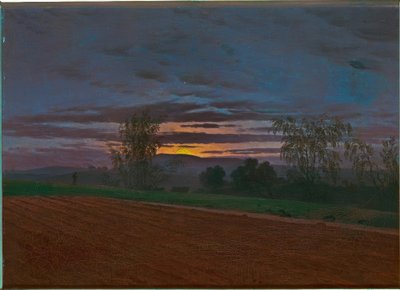 Campo arado de Caspar David Friedrich
