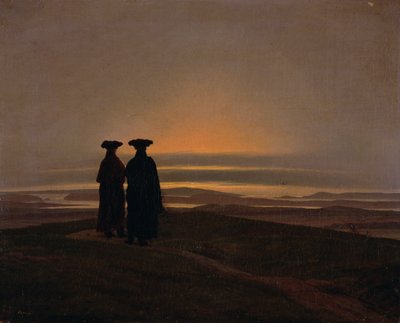 Atardecer (Hermanos) de Caspar David Friedrich