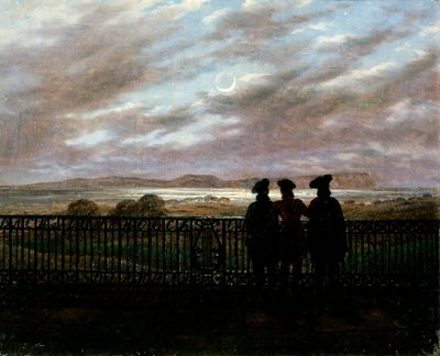 Los Poetas V.A. Zhukovsky, S.I. Turgenev y A.I. Turgenev, finales de 1820 de Caspar David Friedrich