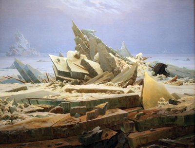 El mar de hielo (El naufragio de la esperanza) de Caspar David Friedrich