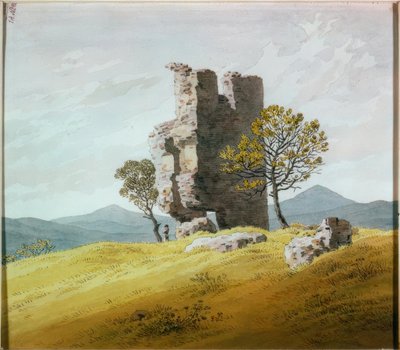 Ruina de torre de Caspar David Friedrich