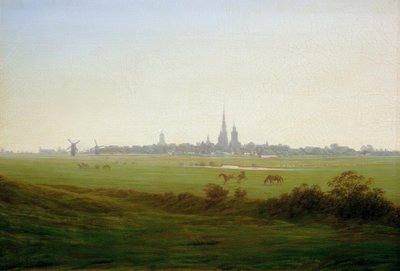 Praderas cerca de Greifswald de Caspar David Friedrich