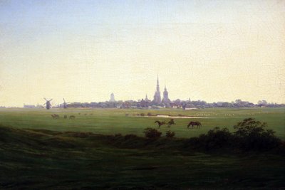 Praderas cerca de Greifswald de Caspar David Friedrich