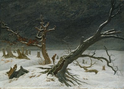 Paisaje invernal de Caspar David Friedrich