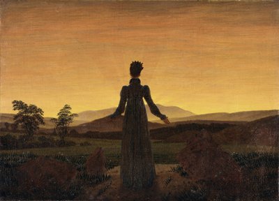 Mujer ante el Sol Naciente, ca 1818 de Caspar David Friedrich