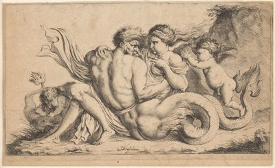 Tritón y ninfa de Caspar Jacob van Opstal (II) (attributed to)