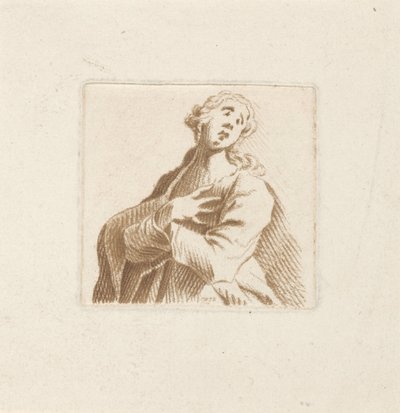 Busto de mujer, desesperada de Caspar Jacobsz. Philips