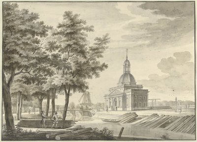 Vista del recién construido Muiderpoort, 1771 de Caspar Jacobsz. Philips