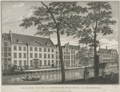 Vista del orfanato luterano en Amsterdam Vista del Orfanato Luthersche, en Ámsterdam (título sobre el objeto) de Caspar Jacobsz. Philips