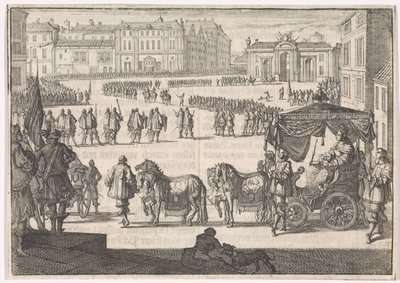 Inauguración de Cristina, Reina de Suecia en Estocolmo, 1650 de Caspar Luyken (attributed to)