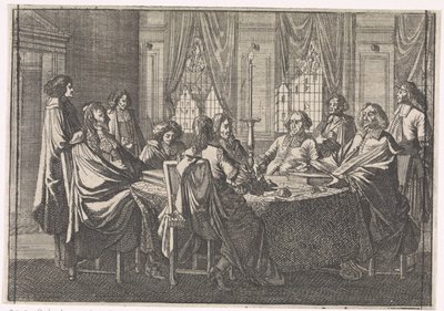 Negociaciones durante la Paz de Münster, 1648 de Caspar Luyken (attributed to)
