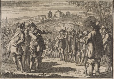 Rebelión de los campesinos ingleses, 1645 de Caspar Luyken (attributed to)