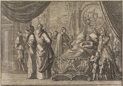 Lecho de muerte de Luis XIII, 1643 de Caspar Luyken (attributed to)