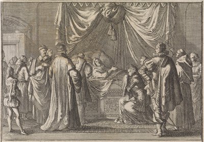 Lecho de muerte de María de Medici, 1642 de Caspar Luyken (attributed to)