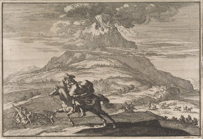 Erupción del volcán Vesubio, 1631 de Caspar Luyken (attributed to)