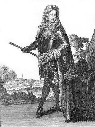 José I, Emperador del Sacro Imperio Romano 1678-1711 - Retrato del Emperador José I del Sacro Imperio (1678-1711), Emperador Romano Alemán - dibujos de Caspar Luyken - Grabado y Publicado por Christoph Weigel (Nuremberg 1703) de Caspar Luyken