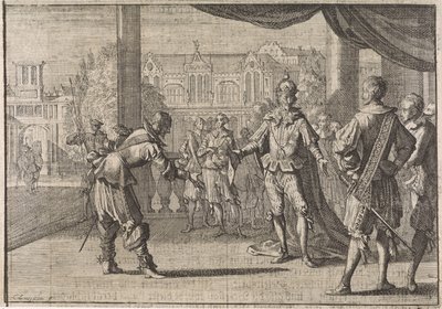 El emperador Fernando III es felicitado por el nacimiento de su hijo Leopoldo, 1640 de Caspar Luyken