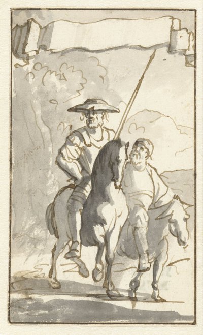Impresión del título de Don Quijote
Diseños para el quinto volumen de la Histoire de l