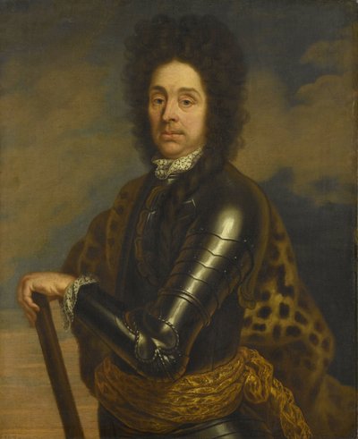 Retrato de Menno Baron van Coehoorn (1641-1704). General de Artillería e Ingeniero de Fortificaciones de Caspar Netscher (copy after)